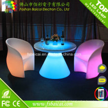 Mesa / cadeira de barra iluminada do diodo emissor de luz